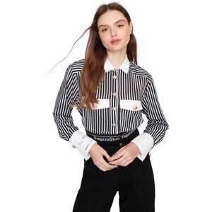Trendyol Striped Gray Shirt - Women Trendyol Striped Gray Shirt - Women
