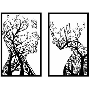 Wallxpert 279ENZ1279 Art mural - Métal, 86x63cm, Noir - Publicité Wallxpert 279ENZ1279 Art mural - Métal, 86x63cm, Noir - Publicité