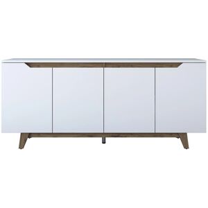 MUEBLES Kailua 387 - Nuez et Blanc Buffet 4 Portes - Publicité MUEBLES Kailua 387 - Nuez et Blanc Buffet 4 Portes - Publicité