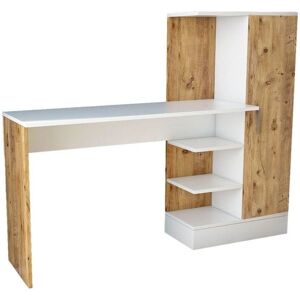 Birou de studiu Hanah Home - Natural și Alb - Birou Birou de studiu Hanah Home - Natural și Alb - Birou