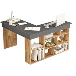 Birou de Studii Hanah Home - Ct5-Aa - Antracit și Natural - Birou de Studii Birou de Studii Hanah Home - Ct5-Aa - Antracit și Natural - Birou de Studii