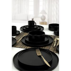 Hermia Set de Masă din Ceramică - Negru - 20 Piese - Set de Masă Hermia Set de Masă din Ceramică - Negru - 20 Piese - Set de Masă