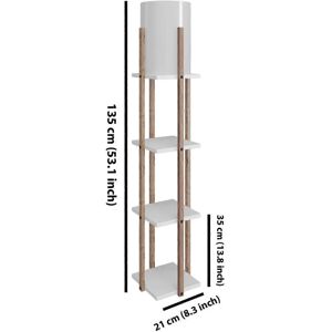 Opviq Nora Vloerlamp - Wit - Elegante verlichting voor verfijnde interieurs Opviq Nora Vloerlamp - Wit - Elegante verlichting voor verfijnde interieurs