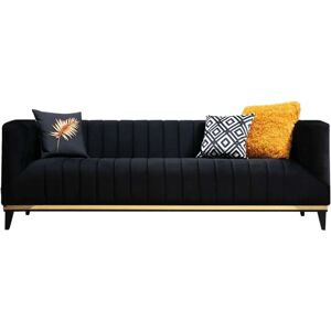 Canapea Bellino - Negru 3 Locuri de Atelier del Sofa Canapea Bellino - Negru 3 Locuri de Atelier del Sofa