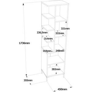 Hanah Home Dulap multifuncțional Vı1-W - Dulap Hanah Home Dulap multifuncțional Vı1-W - Dulap