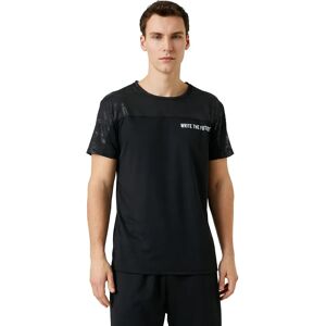 Koton Svart Kamouflagemotiv Slogan T-shirt - Sport Koton Svart Kamouflagemotiv Slogan T-shirt - Sport