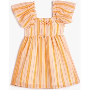 Koton Rynkad Bomulls Klänning - Kort ärm för 18-24 månader Koton Rynkad Bomulls Klänning - Kort ärm för 18-24 månader