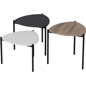 Hanah Home - Lenny - Multicolor - 3-teiliges Set - Nesting-Tische Hanah Home - Lenny - Multicolor - 3-teiliges Set - Nesting-Tische