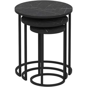 Woody Fashion 506MNR1233 Kaffee/Beistell/Endtisch Runde Form - Beistelltisch-Set Woody Fashion 506MNR1233 Kaffee/Beistell/Endtisch Runde Form - Beistelltisch-Set