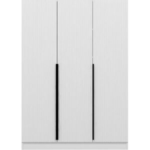 MUEBLES M120 Weiß Kleiderschrank - 4 Regale, 3 Türen MUEBLES M120 Weiß Kleiderschrank - 4 Regale, 3 Türen
