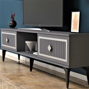 Hanah Home TV-bänk Zero - Antracit, Silver - TV-bänk Hanah Home TV-bänk Zero - Antracit, Silver - TV-bänk
