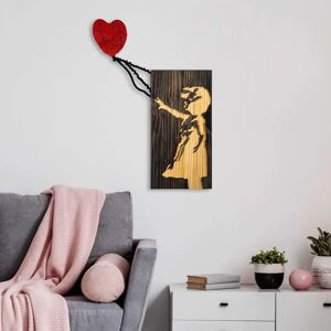 Wallity Banksy Wooden Wall Accessory - Wall Accessory Wallity Banksy Wooden Wall Accessory - Wall Accessory