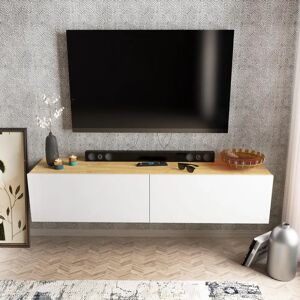 Hanah Home Alb și Nuc Skandinavă Mobilier TV Hanah Home Alb și Nuc Skandinavă Mobilier TV