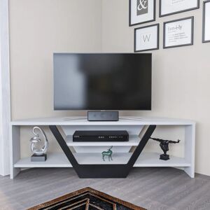 Hanah Home Sares TV Kast - Wit, Zwart - TV Kast Hanah Home Sares TV Kast - Wit, Zwart - TV Kast