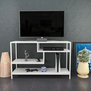 Hanah Home Robbins White TV Stand - TV Furniture Hanah Home Robbins White TV Stand - TV Furniture