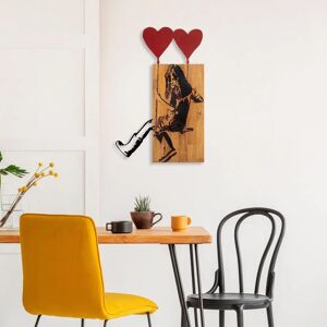Wallity Banksy Decorative Wooden Wall Accessories - Wall Accessories Wallity Banksy Decorative Wooden Wall Accessories - Wall Accessories