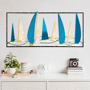 Wallity Yelkenli 2 Metal Wall Decor - Wall Decor Wallity Yelkenli 2 Metal Wall Decor - Wall Decor