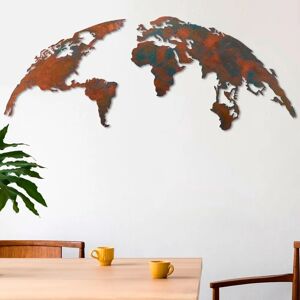 Wallity - World Map Metal Wall Decor - Medium Wallity - World Map Metal Wall Decor - Medium
