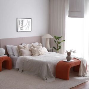 Hanah Home Altadena 566 Sammet Coral Puff - Pouffe Hanah Home Altadena 566 Sammet Coral Puff - Pouffe