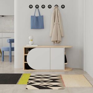 Woody Fashion 855DTE5169 Skoorganizer - Eg & Hvid - Skoopbevaring Woody Fashion 855DTE5169 Skoorganizer - Eg & Hvid - Skoopbevaring