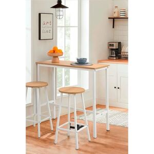 Hanah Home Diana Hvit Spisegruppe - Bord og 2 krakker Hanah Home Diana Hvit Spisegruppe - Bord og 2 krakker