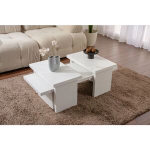 Hanah Home Hvit Coffee Table Set - Moderne Tredesign Hanah Home Hvit Coffee Table Set - Moderne Tredesign