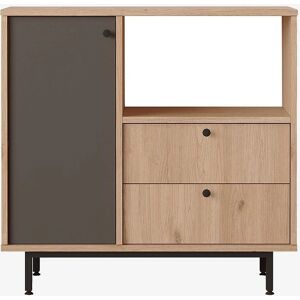 Armoire multifonctionnelle Homeroom - Gris et Chêne - Solution moderne de rangement - Publicité Armoire multifonctionnelle Homeroom - Gris et Chêne - Solution moderne de rangement - Publicité