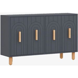 Hanah Home Dulap - Gri - Pal din furnir de lemn acoperit cu melamină - 120cm Hanah Home Dulap - Gri - Pal din furnir de lemn acoperit cu melamină - 120cm