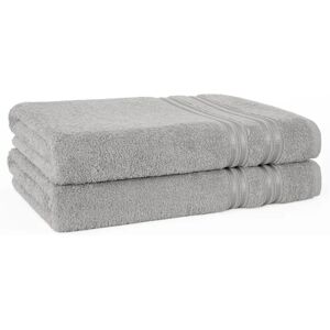 HAMMETEX - lot de 2 serviettes de bain 70x140 cm - gris clair - 70x140 cm - Serviette de bain - Publicité HAMMETEX - lot de 2 serviettes de bain 70x140 cm - gris clair - 70x140 cm - Serviette de bain - Publicité