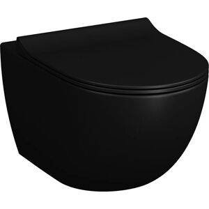 Vitra Schwarz Matt Wand-Toilette - Wandmontage, Ohne Rand, 3/6 l, V-Fit Vitra Schwarz Matt Wand-Toilette - Wandmontage, Ohne Rand, 3/6 l, V-Fit