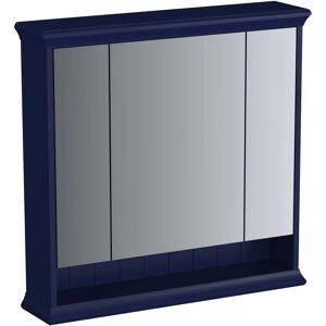 Vitra Valarte LED-Spiegelschrank - Softclose, Glaseinlegeböden, Stahlblau MDF Vitra Valarte LED-Spiegelschrank - Softclose, Glaseinlegeböden, Stahlblau MDF