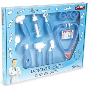 Dětský lékařský set Pilsan - Injekční stříkačka, stetoskop, otoskop, lékařská karta - Růžový Dětský lékařský set Pilsan - Injekční stříkačka, stetoskop, otoskop, lékařská karta - Růžový