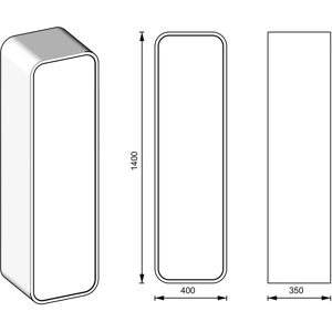 Megabad - Pure Arc Hochschrank - Türanschlag rechts - Cabinet Megabad - Pure Arc Hochschrank - Türanschlag rechts - Cabinet