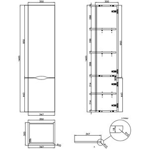Megabad Profi Collection Hochschrank - Softclose Megabad Profi Collection Hochschrank - Softclose