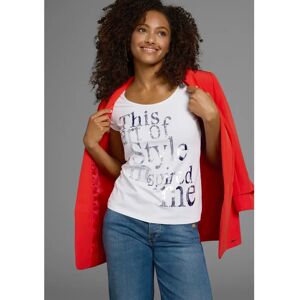 LAURA SCOTT Weiß Jersey Damen T-Shirt LAURA SCOTT Weiß Jersey Damen T-Shirt