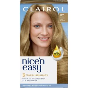 Clairol Nice n Easy Medium Cool Blonde Hair Dye - Permanent - 8C Clairol Nice n Easy Medium Cool Blonde Hair Dye - Permanent - 8C