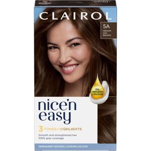 Clairol Nice'n Easy Medium Ash Brown Permanent Hair Dye - Hair Color Clairol Nice'n Easy Medium Ash Brown Permanent Hair Dye - Hair Color
