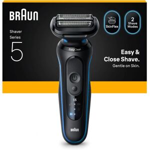 Braun Series 5 Electric Shaver - Waterproof, 50 min, Blue Braun Series 5 Electric Shaver - Waterproof, 50 min, Blue