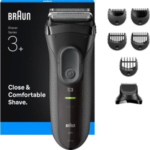 Braun Series 3+ 3000bt Electric Shaver - Wet & Dry, Black, Grey Braun Series 3+ 3000bt Electric Shaver - Wet & Dry, Black, Grey
