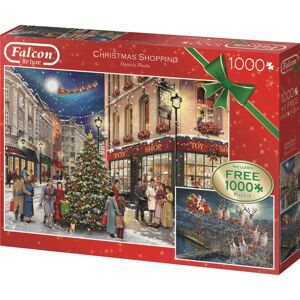 Falcon de luxe Christmas Shopping 2 x 1000 pcs Jigsaw puzzle - Puzzle Falcon de luxe Christmas Shopping 2 x 1000 pcs Jigsaw puzzle - Puzzle