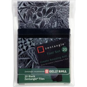 Sakura Model: Zentangle Tekstpapier - Zwart - 20 Vellen Sakura Model: Zentangle Tekstpapier - Zwart - 20 Vellen