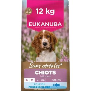 Eukanuba 12kg Kornfri Valpe Mat for Små & Mellomstore Raser Eukanuba 12kg Kornfri Valpe Mat for Små & Mellomstore Raser