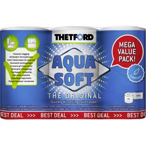 Thetford Aqua Soft Toalettpapir - Bærbar, Rask Løslig, 6 Ruller Thetford Aqua Soft Toalettpapir - Bærbar, Rask Løslig, 6 Ruller