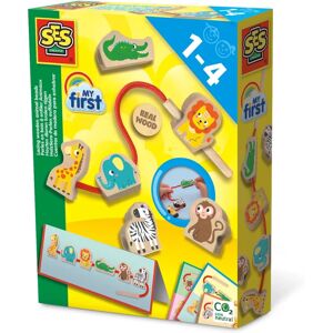 SES Creative Mijn Eerste 14487 Motoriek Speelgoed - Leren rijgen van houten dierenkralen SES Creative Mijn Eerste 14487 Motoriek Speelgoed - Leren rijgen van houten dierenkralen