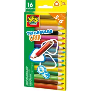 SES Creative Model S14692 Triangular Color Pencils - Colorful 16 pcs SES Creative Model S14692 Triangular Color Pencils - Colorful 16 pcs