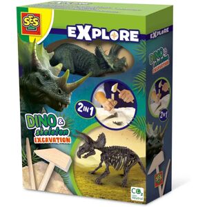 SES Creative Triceratops Excavation Set - Dino & Skeleton 2-in-1 SES Creative Triceratops Excavation Set - Dino & Skeleton 2-in-1