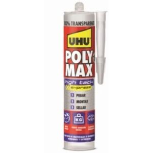 UHU Poly Max 300 Gr Adhesivo Sellador - Universal, Transparente, Rápida Adhesión UHU Poly Max 300 Gr Adhesivo Sellador - Universal, Transparente, Rápida Adhesión