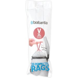 Brabantia 116582 Trash Bag 3 L White 20 pcs - Trash Bag Brabantia 116582 Trash Bag 3 L White 20 pcs - Trash Bag