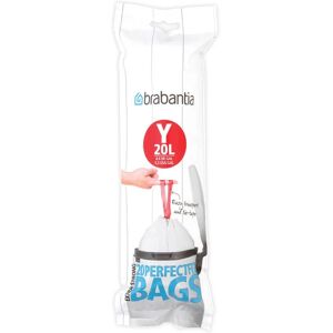 Brabantia 116742 White Trash Bag - Perfect Fit, Tear-Resistant Brabantia 116742 White Trash Bag - Perfect Fit, Tear-Resistant