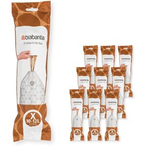 Brabantia PerfectFit Trash Bags - White - 10-12L - 200 Bags Brabantia PerfectFit Trash Bags - White - 10-12L - 200 Bags